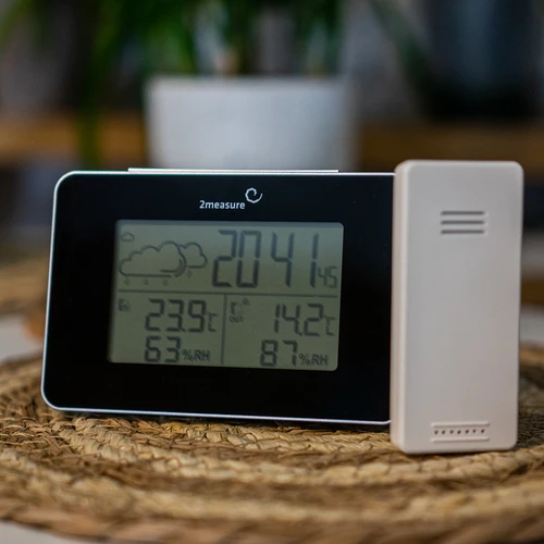 RCC orų stotis – elektroninė, belaidė, su apšviestu jutikliu, juoda - 17