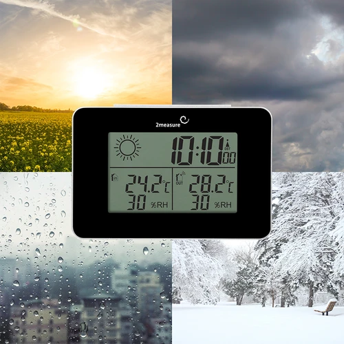 RCC orų stotis – elektroninė, belaidė, su apšviestu jutikliu, juoda - 21