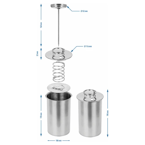 Rinkinys su vandens apvalkalu – 1,5 kg kumpio virimo indas + puodas - 14