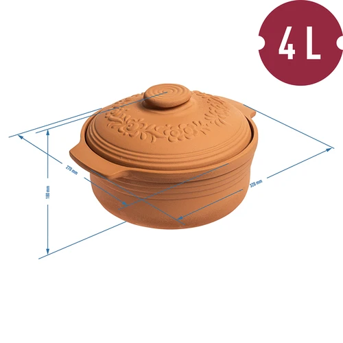 Romėniškas apvalus puodas 4L - 5