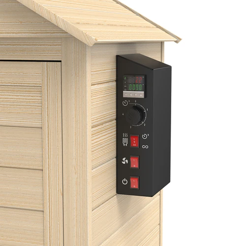 Rūkykla 115 l dragON Wood 60E, medinė, su elektriniu kaitinimo moduliu ir valdikliu - 7