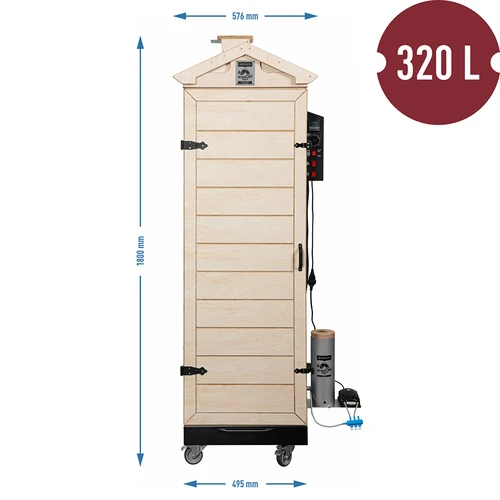 Rūkykla dragON PLYWOOD NATURE – berėmė, modulinė, su skaitmeniniu valdikliu, 320 l - 8