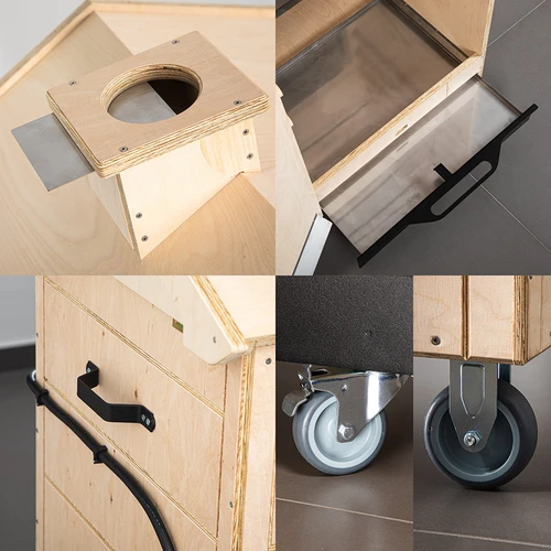 Rūkykla dragON PLYWOOD NATURE – berėmė, modulinė, su Wi‑Fi valdikliu, 320 l - 6