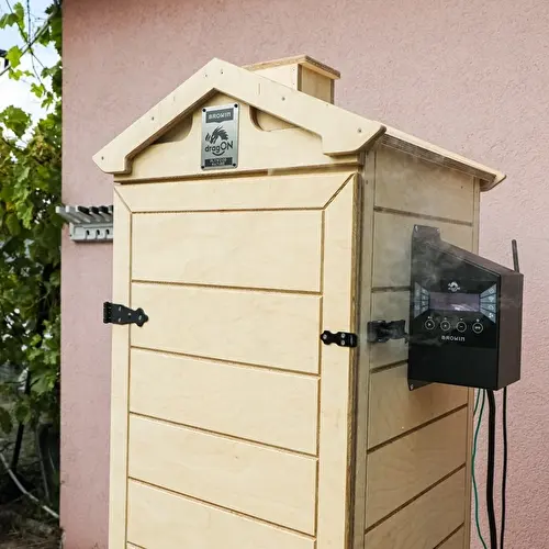 Rūkykla dragON PLYWOOD NATURE – berėmė, modulinė, su Wi‑Fi valdikliu, 320 l - 9