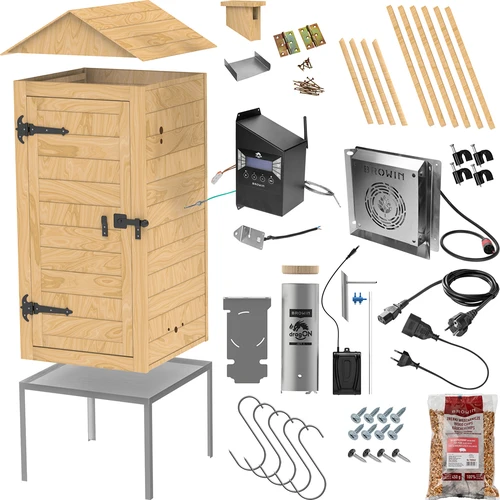 Rūkykla su Wi‑Fi, 200 l – dragON WOOD 100IQ su elektriniu šildymo moduliu ir valdikliu - 3