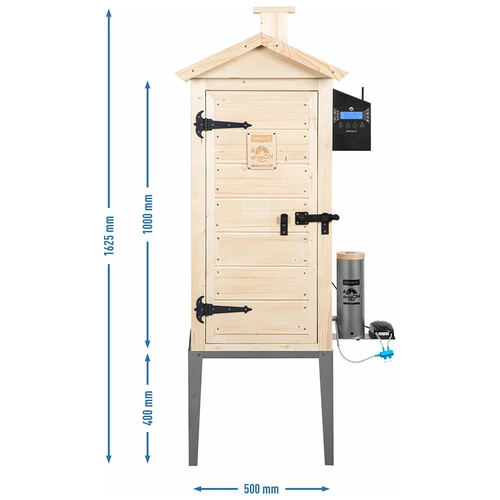 Rūkykla su Wi‑Fi, 200 l – dragON WOOD 100IQ su elektriniu šildymo moduliu ir valdikliu - 13