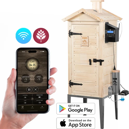 Rūkykla su Wi‑Fi, 200 l – dragON WOOD 100IQ su elektriniu šildymo moduliu ir valdikliu