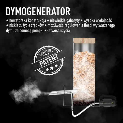 Rūkykla su Wi‑Fi, 200 L – dragON WOOD 100IQ su elektriniu šildymo moduliu ir valdikliu, malkomis kūrenama - 9