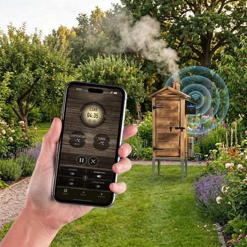 Rūkykla su Wi‑Fi, 200 L – dragON WOOD 100IQ su elektriniu šildymo moduliu ir valdikliu, malkomis kūrenama - 6