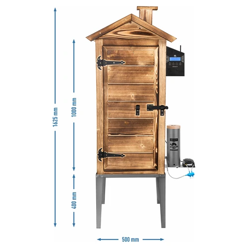 Rūkykla su Wi‑Fi, 200 L – dragON WOOD 100IQ su elektriniu šildymo moduliu ir valdikliu, malkomis kūrenama - 4