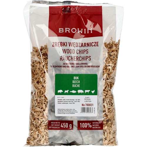 Rūkymo medžio drožlės (100 % buko) 2 kl. - 450 g x5 - 2
