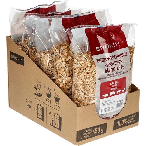 Rūkymo medžio drožlės (100 % vyšnia), 2 klasė - 450 g x5