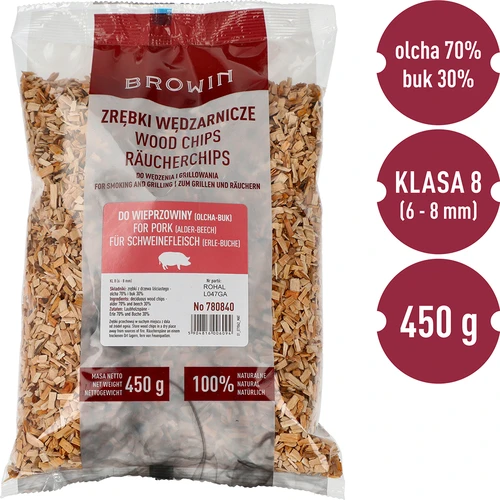 Rūkymo/griliui drožlės, 70% alksnis + 30% bukas, 450 g, kl. 8 - 3