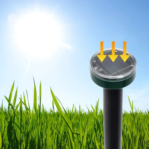 Saulės energija maitinamas kurmių atbaidytuvas – veiksminga, saugi ir humaniška sodo apsauga, 1 vnt. - 10