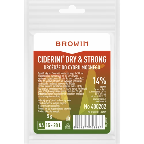 Sidro mielės Ciderini Strong, 5 g