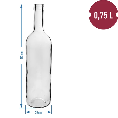 Skaidrus vyno butelis 0,75 L – termo plėvelės pakuotė, 8 vnt. - 3