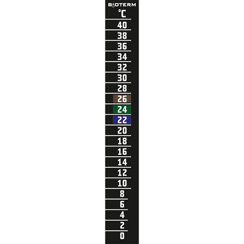 Skystųjų kristalų termometras (nuo 0 °C iki +40 °C) 15 cm