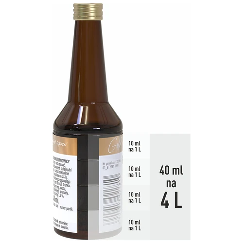 Slyvų degtinės skonio esencija, skirta 4 l, 40 ml - 5