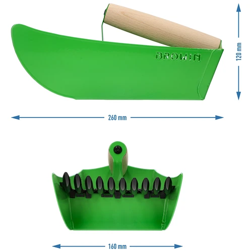 Smulkių vaisių rinktuvas, metalinis, žalias - 9