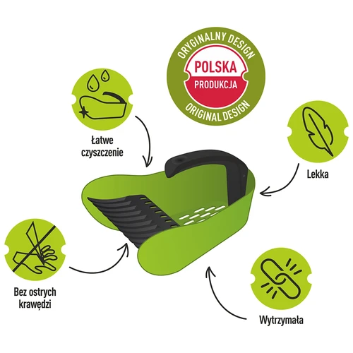 Smulkių vaisių rinktuvas, žalias, iš plastiko - 8