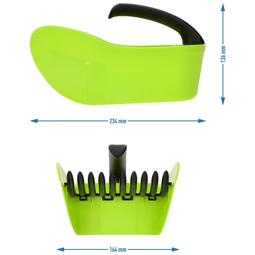 Smulkių vaisių rinktuvas, žalias, iš plastiko - 9