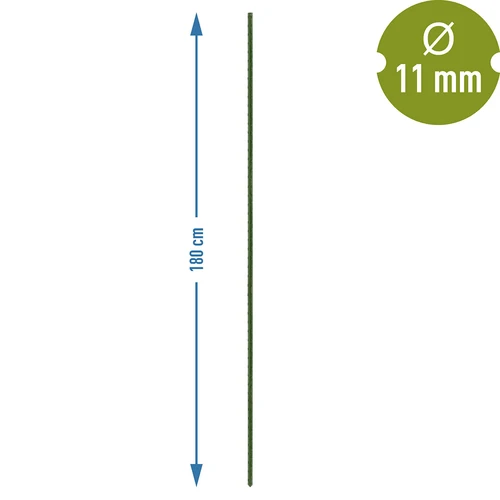 Sodo atraminiai strypai Bioogród – plieniniai, padengti, 1,8 m, Ø 11 mm, 10 vnt. - 3
