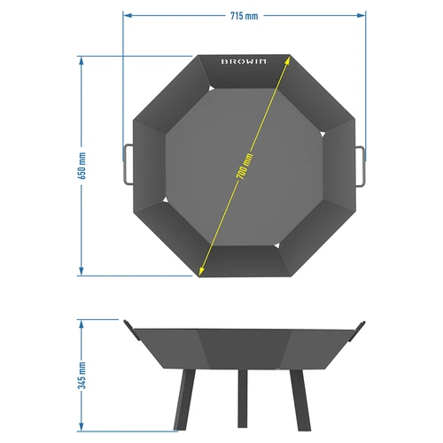 Sodo laužavietė ø 70 cm - loftinio stiliaus - 8