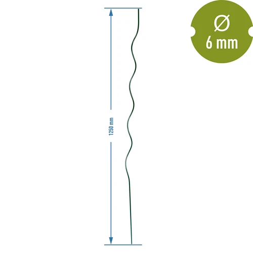 Spiralinė plieninė atrama 1,25m x 6mm - 2