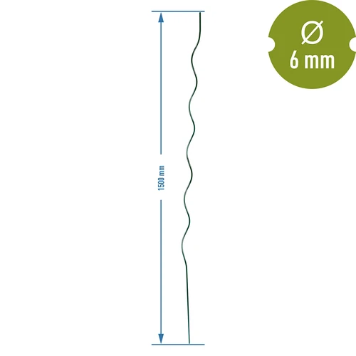 Spiralinė plieninė atrama 1,50 m x 6 mm - 2