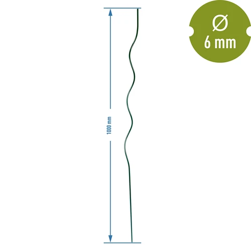 Spiralinė plieninė atrama 1m x 6mm - 2
