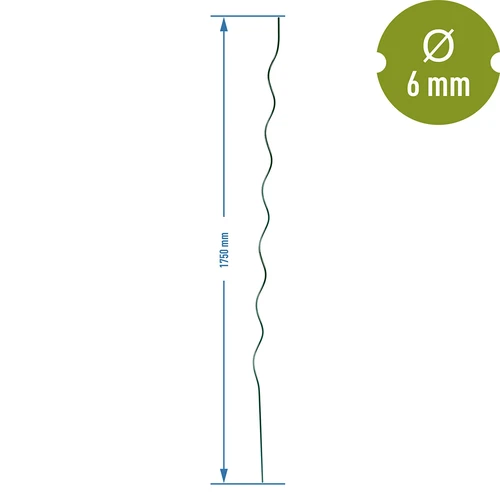 Spiralinis plieninis kuolas 1,75 m x 6 mm - 2
