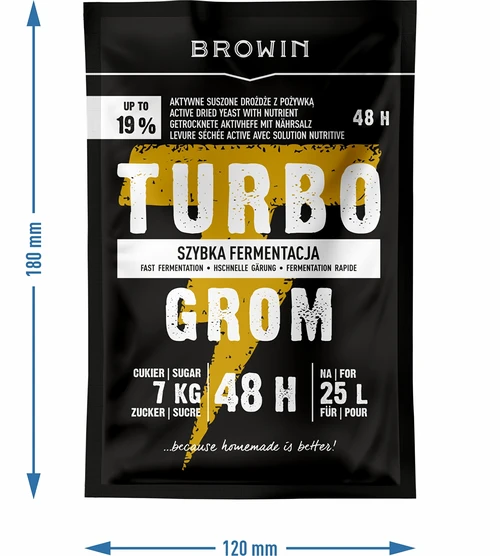 Spiritinės mielės Turbo Grom 48h - 4