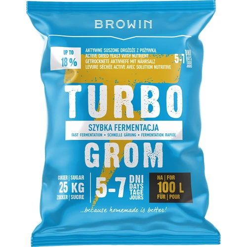 Spiritinės mielės Turbo Grom 5–7 dienų 100L