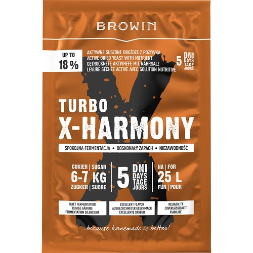 Spiritinės turbo mielės X-Harmony 18%, 25 L, 138 g