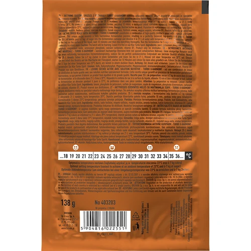 Spiritinės turbo mielės X-Harmony 18%, 25 L, 138 g - 2