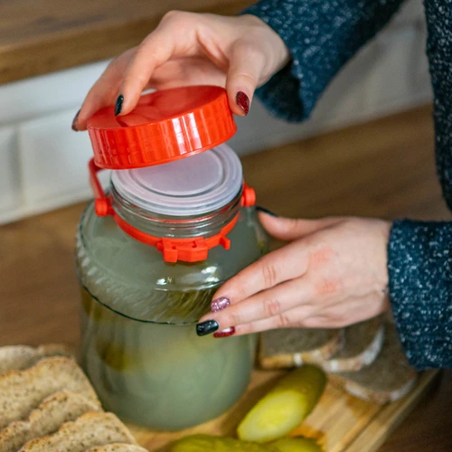 Stiklainis 2 l su plastikiniu dangteliu - 4