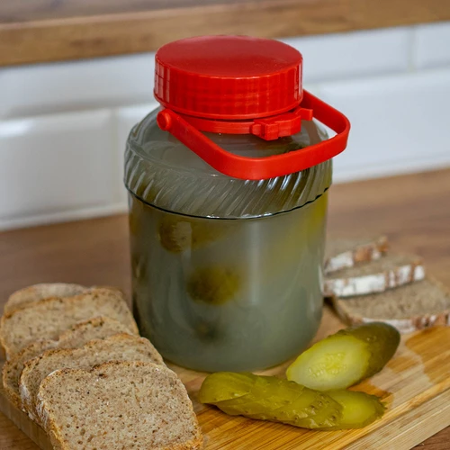 Stiklainis 2 l su plastikiniu dangteliu - 3