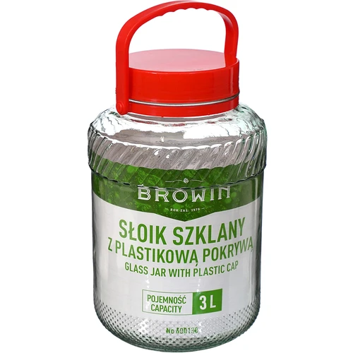 Stiklainis 3 l su plastikiniu dangčiu - 3