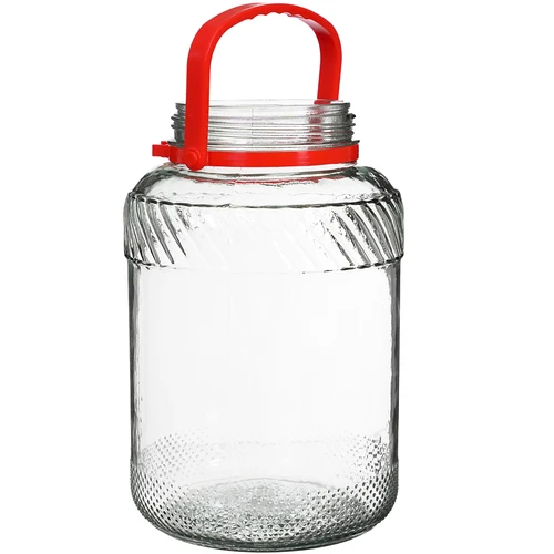 Stiklainis 3 l su plastikiniu dangčiu - 2