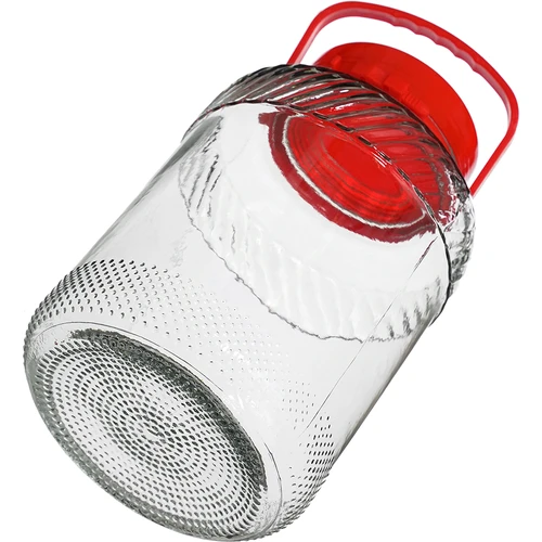Stiklainis 3 l su plastikiniu dangčiu - 4