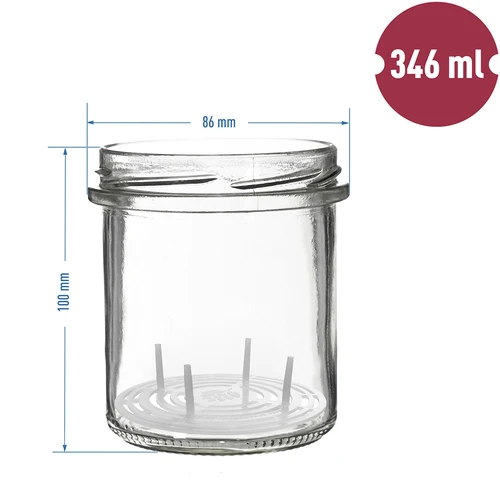 Stiklainis 350 ml su dangteliu ir prispaudėju - 6 vnt. - 7