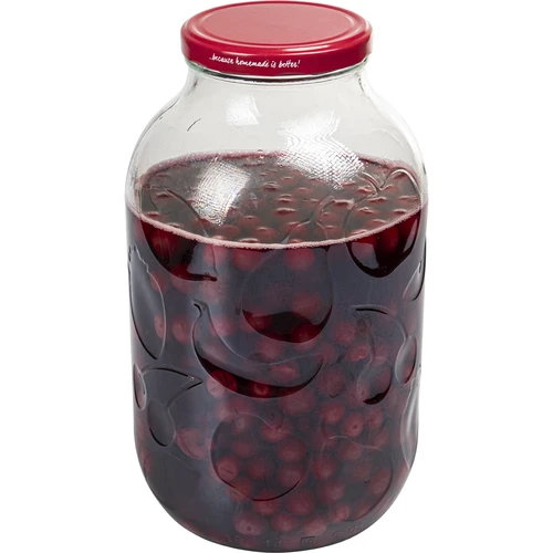 Stiklainis 5 l su spalvotu užsukamu dangteliu fi 100 - 4