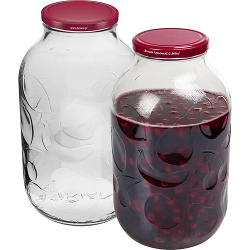 Stiklainis 5 l su spalvotu užsukamu dangteliu fi 100 - 5