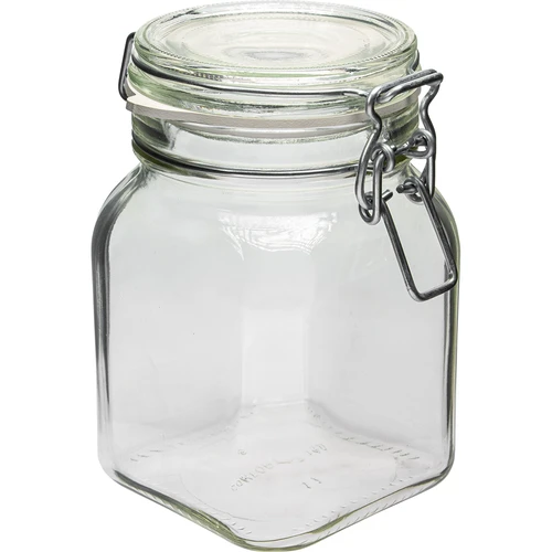 Stiklainis Comfort 750 ml, kvadratinis, hermetiškai uždaromas