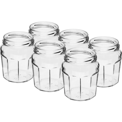 Stiklainis Konfitura 230ml su juodu dangteliu fi63/4 - 6 vnt. - 4