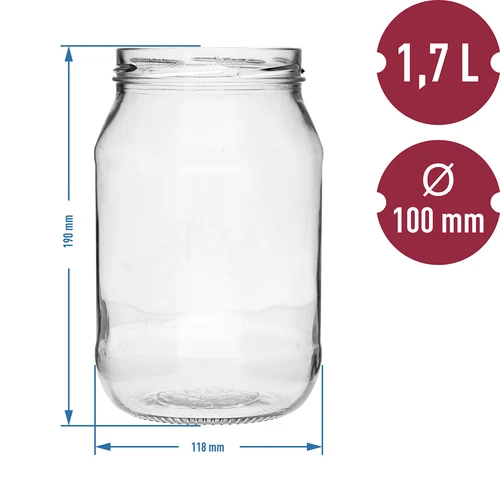 Stiklainis TO 1,7 l fi 100 - 6 vnt. - 5