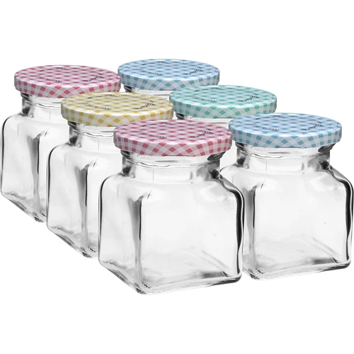 Stiklainis TO 120 ml Keturi kampai fi 53 užsukamas dangtelis – 6 vnt.
