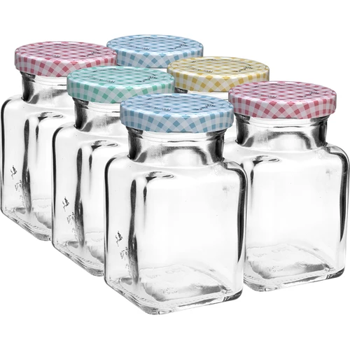 Stiklainis TO 150 ml Keturi kampai fi 53 dangtelis - 6 vnt. - 2