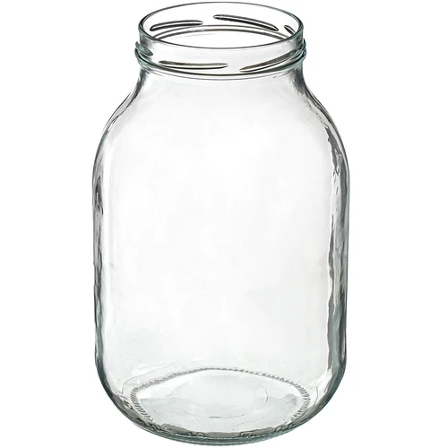 Stiklainis TO 3 L su plastikiniu užsukamu dangteliu + žnyplės fi 100 - 2