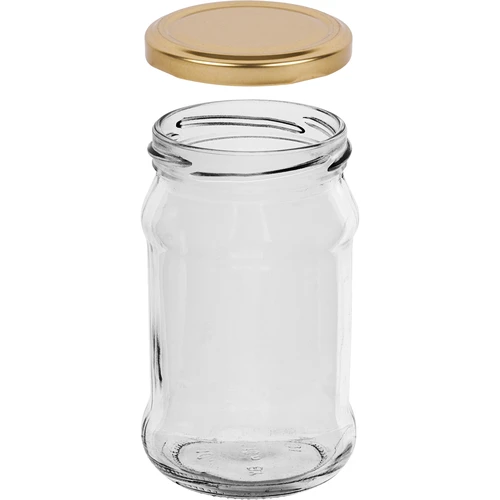Stiklainis TO 300 ml su auksiniu užsukamu dangteliu fi 66 - 6 vnt. - 3